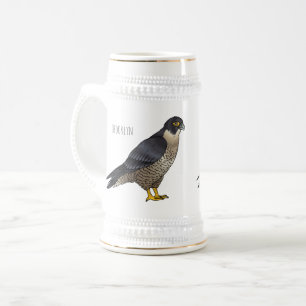 Caneca De Cerveja Ilustração de desenho animado de pássaros falcões