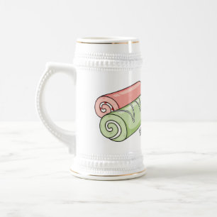 Caneca De Cerveja Ilustração de desenho animado de rolo/rolo