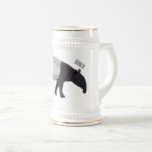 Caneca De Cerveja Ilustração de desenho animado de Tapir