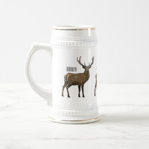 Caneca De Cerveja Ilustração de desenho animado de veado