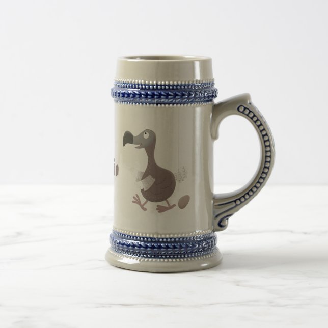 Caneca De Cerveja Ilustração de desenho animado engraçado do pássaro (Direita)
