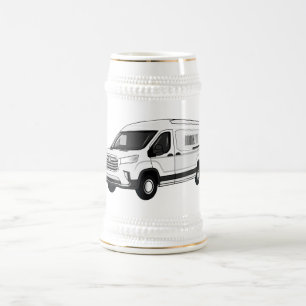Caneca De Cerveja Ilustração de desenho de carrinha de entrega