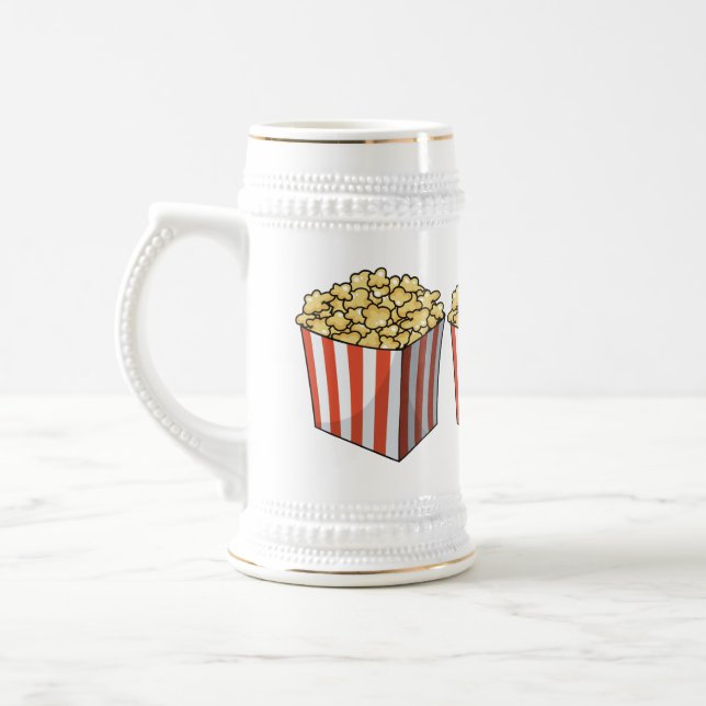 Caneca De Cerveja Ilustração de desenho de pipoca (Esquerda)