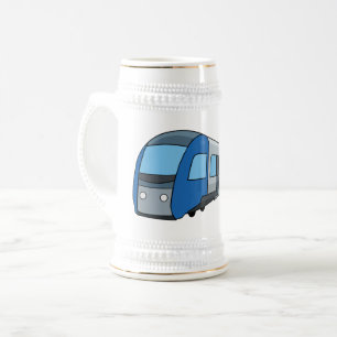 Caneca De Cerveja Ilustração de desenho do comboio elétrico