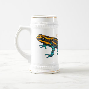 Caneca De Cerveja Ilustração de desenho do sapo Dart Veneno