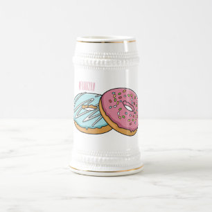 Caneca De Cerveja ilustração do desenho animado de rosquinha
