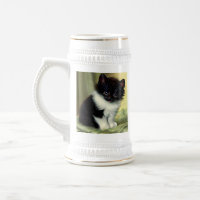 Ilustração Vintage Tuxedo Kitten