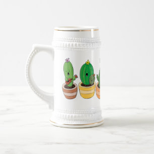 Caneca De Cerveja Imagem de desenho animado cacto cacto cacto cáusti
