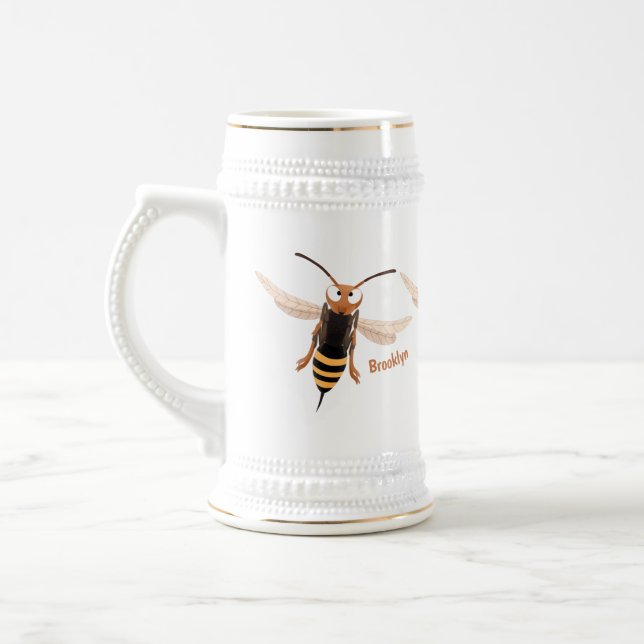 Caneca De Cerveja Imagem de desenho animado com zangão (Esquerda)