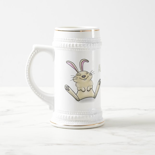 Caneca De Cerveja Imagem de desenho animado de coelho bonito (Esquerda)