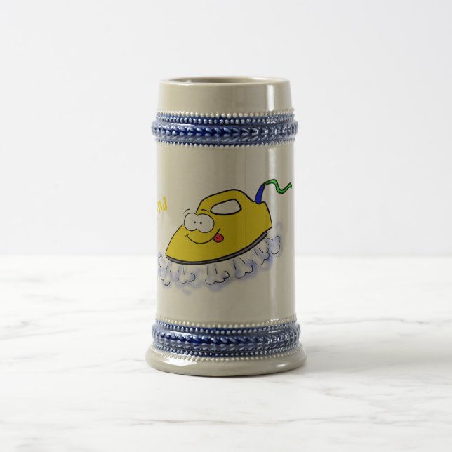 Caneca De Cerveja Imagem engraçada da lavanderia de ferro (Centro)