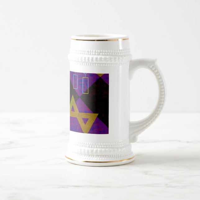 Caneca De Cerveja Imagem temática de Hanukkah da SlipperyJoe's amare (Direita)