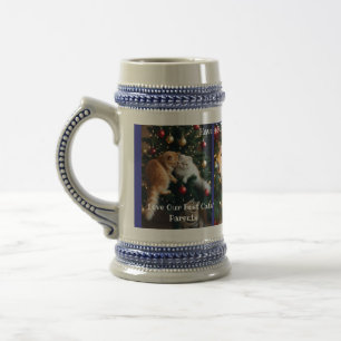 Caneca De Cerveja Imagens de Gatos de Natal, Personalize