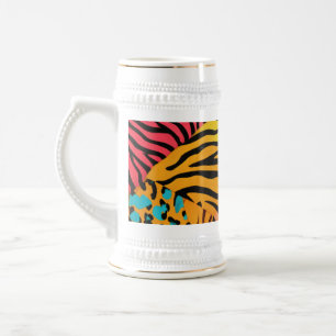 Caneca De Cerveja Impressões ecéticas em animais - Design de 22 oz C