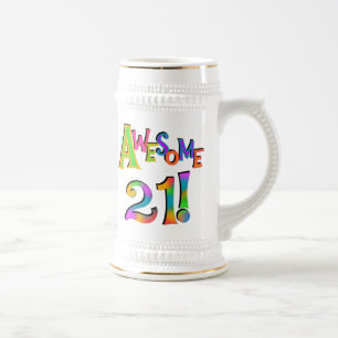 Caneca De Cerveja Incrível 21 t-shirts e presentes de aniversário