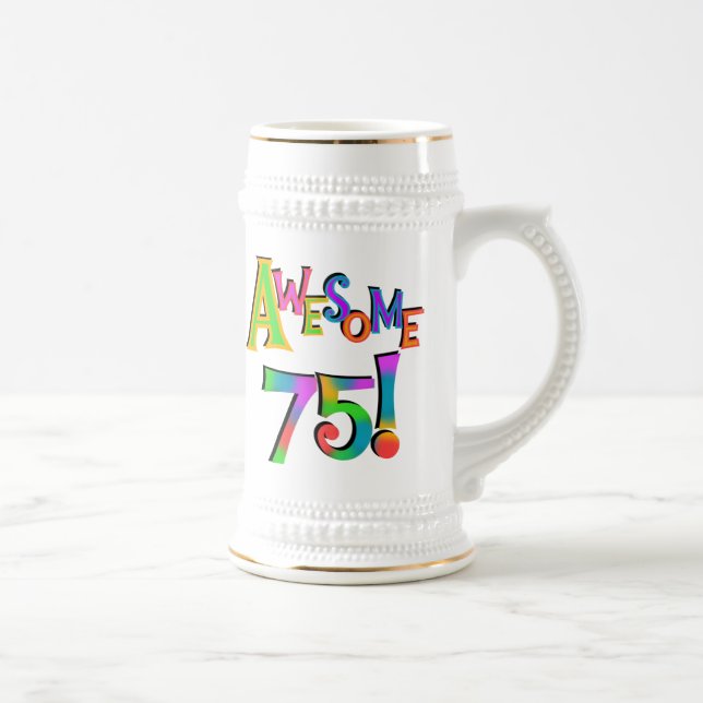 Caneca De Cerveja Incrível 75 t-shirts e presentes de aniversário (Direita)