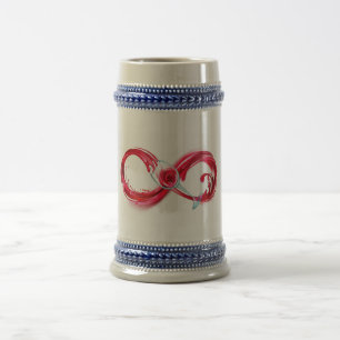 Caneca De Cerveja Infinito com Vinho Tinto