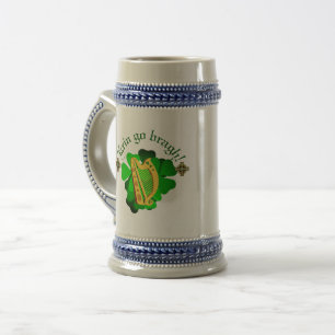 Caneca De Cerveja Irlanda para sempre/Erin ir bragh/ harp