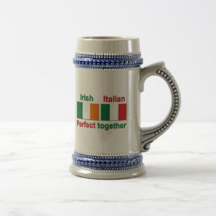 Caneca De Cerveja Irlandês italiano - aperfeiçoe junto!