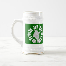 Caneca De Cerveja Irlandês no coração