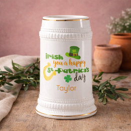 Caneca De Cerveja Irlandês você é um Dia de São Patrício feliz