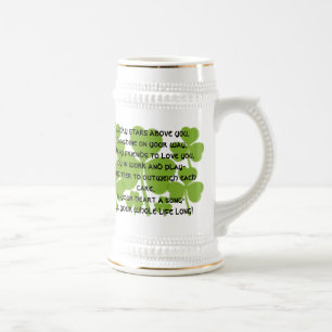 Caneca de cerveja irlandesa da bênção do casame