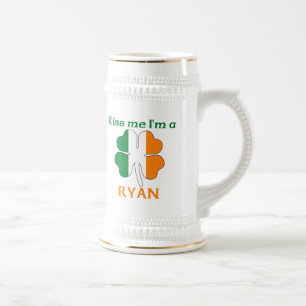Caneca De Cerveja Irlandeses personalizados beijam-me que eu sou