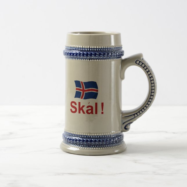 Caneca De Cerveja Islandês Skal! (Elogios) (Direita)