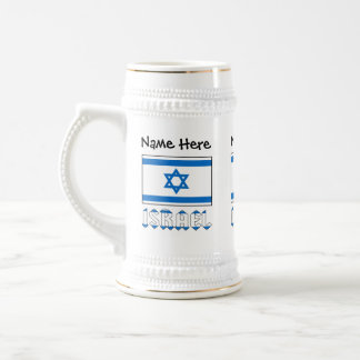 Caneca De Cerveja Israel Bandeira Personalização Negra