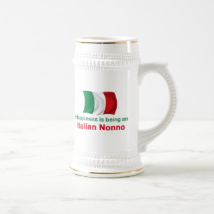 Caneca De Cerveja Italiano feliz Nonno