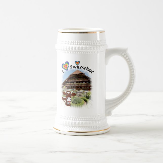 Caneca De Cerveja J Switzerland love taça (Direita)