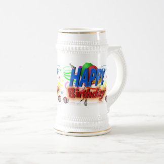 Caneca De Cerveja Jarra De Cerveza Happy birthday con globos