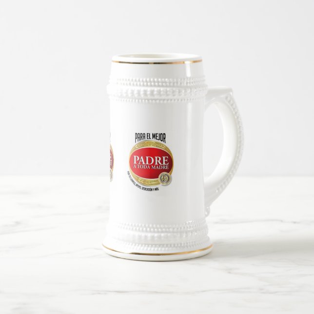 CANECA DE CERVEJA JARRON DE CERVEZA CON FRASES PARA PAPÁ (Frente Esquerda)