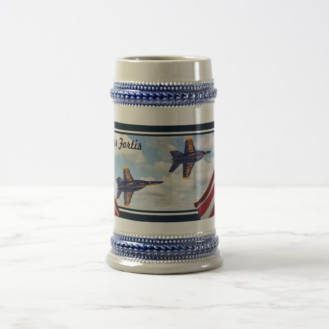 Caneca De Cerveja Jato Militar marinho Combatente Anjos Super-Heróis (Centro)