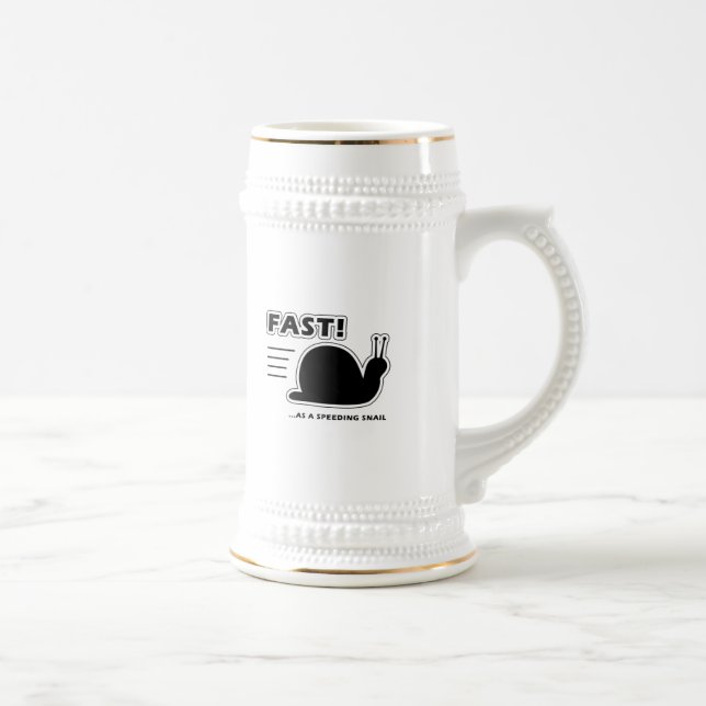 Caneca De Cerveja Jejue como um caracol de pressa (Direita)