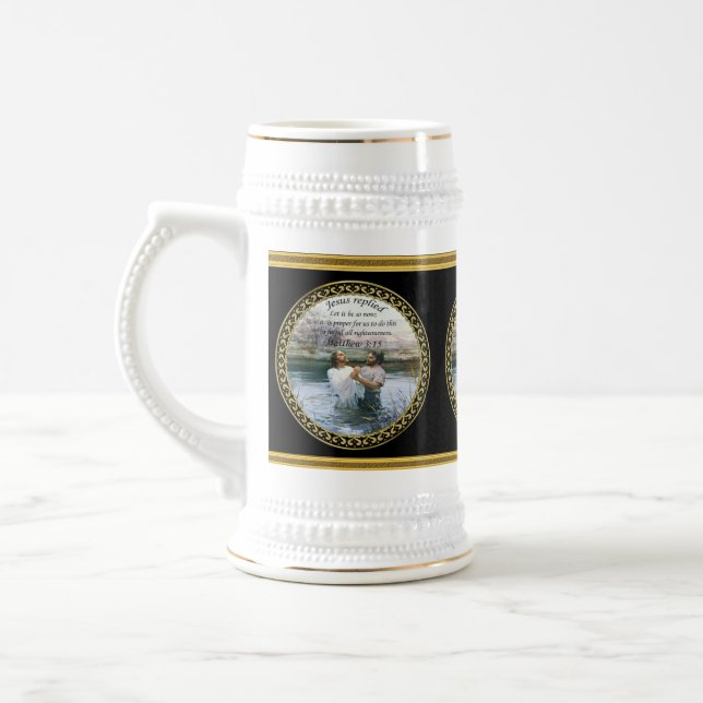 Caneca De Cerveja Jesus Cristo Batismo imagem dois (Esquerda)