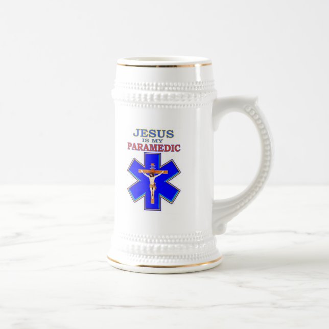 CANECA DE CERVEJA JESUS É MEU PARAMEDIC (Direita)