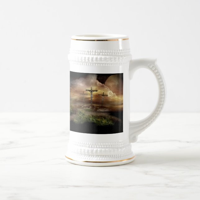 CANECA DE CERVEJA JESUS NA CRUZ (Direita)