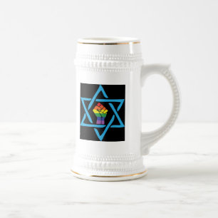 Caneca De Cerveja Judaico preto alegre