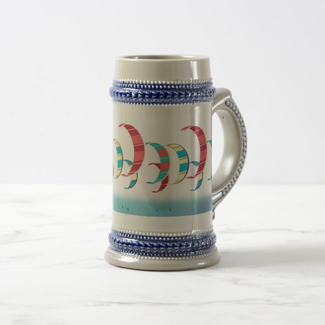 Caneca De Cerveja Kite Surfing (Frente Esquerda)