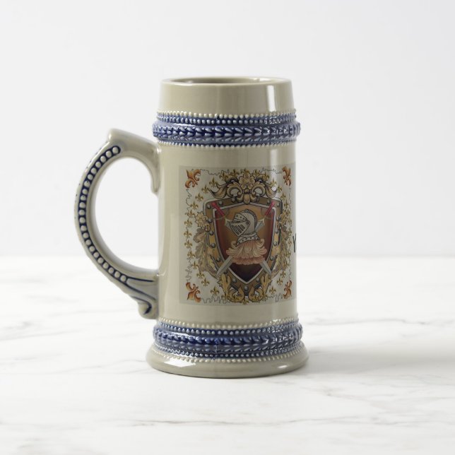 Caneca De Cerveja Knight Shield Surname (Esquerda)