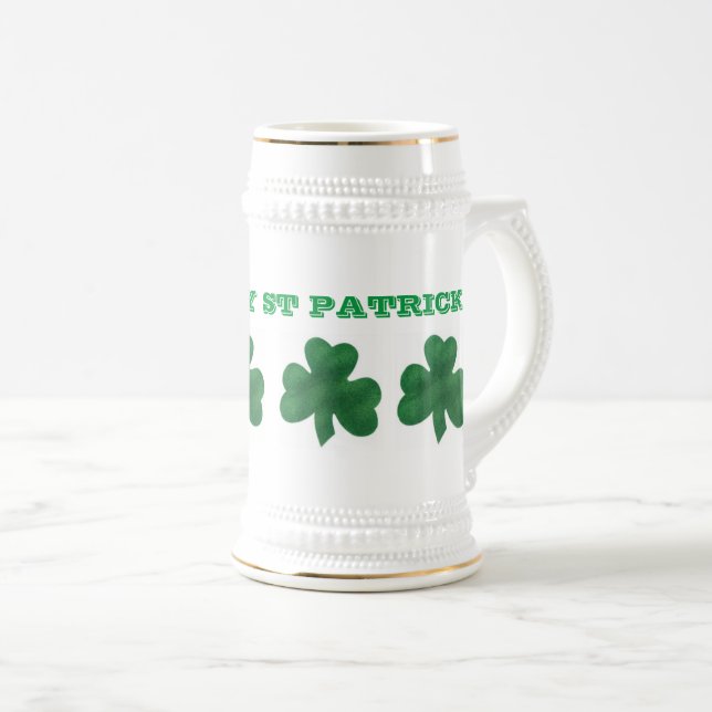 CANECA DE CERVEJA LÁ FELIZ ST PATRICK (Frente Esquerda)