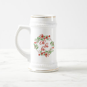 Caneca De Cerveja La La - Franceses Falando Floral