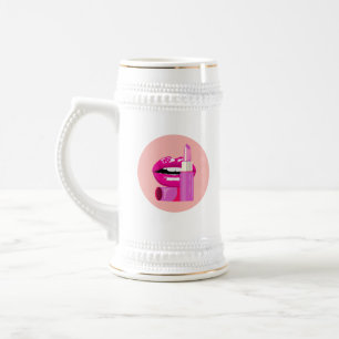 Caneca De Cerveja Lábios