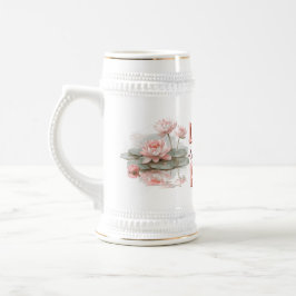 Caneca De Cerveja Lago de Lótus Nosegay