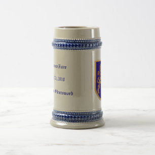 Caneca De Cerveja Leão no protetor azul