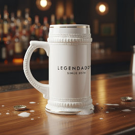 Caneca De Cerveja Legendaddy desde então para Pais lendários minimal