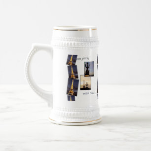 CANECA DE CERVEJA LEMBRANÇA DE PARIS DA TORRE EIFFEL