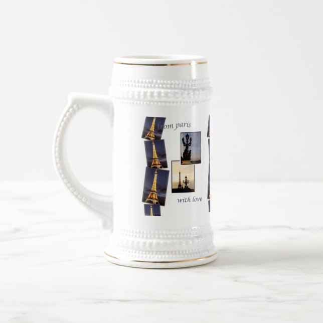 CANECA DE CERVEJA LEMBRANÇA DE PARIS DA TORRE EIFFEL (Esquerda)