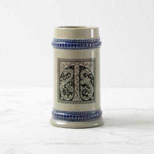 Caneca De Cerveja Letra T com Dragões Mug